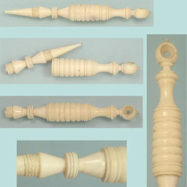 Carved Antique Ivory Sheathed Stiletto * English * Circa 1820