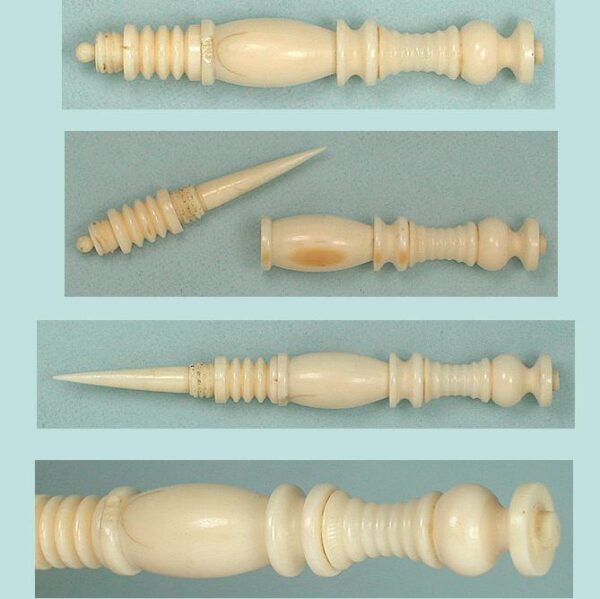 Antique English Sheathed Ivory Stiletto / Awl * C1820