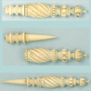 Antique Carved Ivory Sheathed Stiletto / Awl * English * Circa 1820