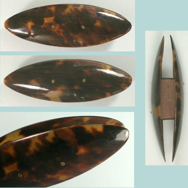 Antique Tortoise Shell Knotting / Tatting Shuttle * Circa 1750-1800