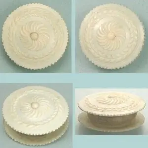 Antique Carved Ivory Thread Waxer * English * Circa 1820