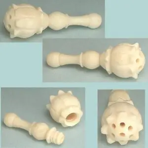 Antique Carved Ivory Miniature Vinaigrette * English * Circa 1850